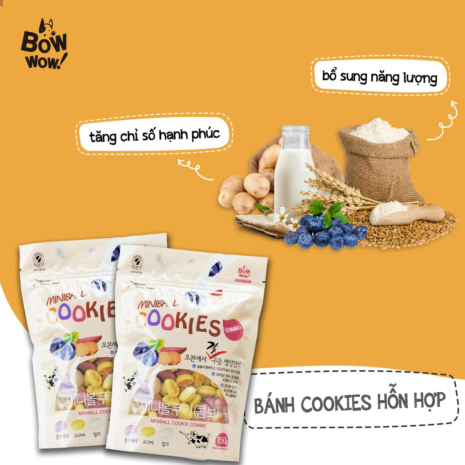 Bánh Cookies Hỗn Hợp Bowwow CK-BA-150 (150g)