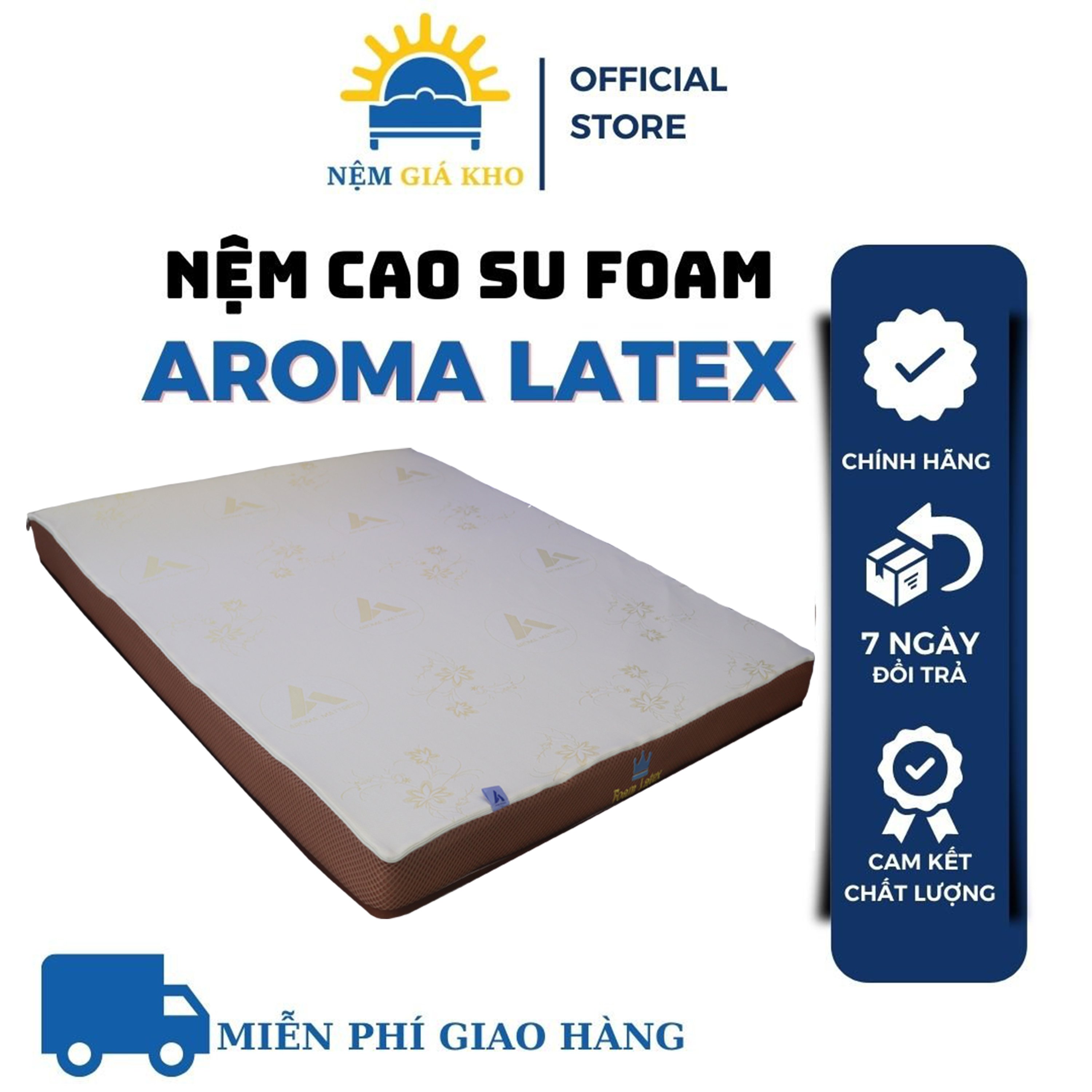 Đệm Cao Su Mix Foam Aroma Latex Êm Ái Mát Mẻ Hỗ Trợ Giấc Ngủ Ngon Và Sâu Hơn