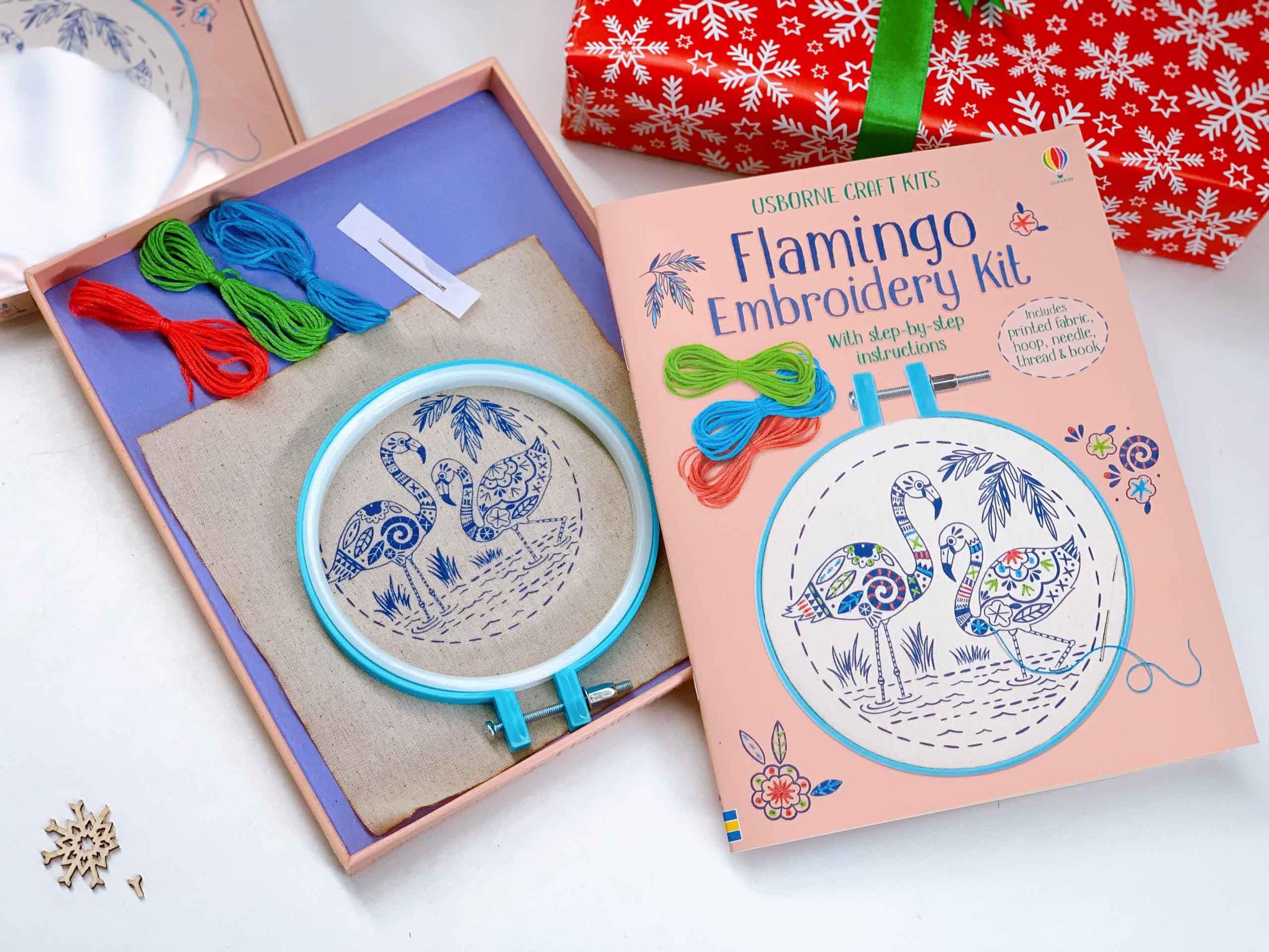 Embroidery kit: Flamingo