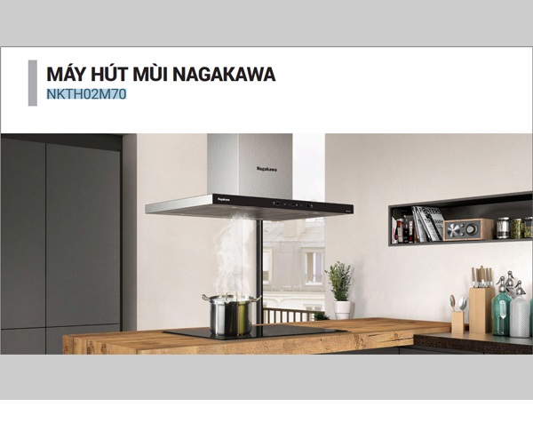 Máy hút mùi chữ T Nagakawa NKTH02M70 Tích hợp công nghệ NaSYNC - Tự động đồng bộ điều khiển với bếp điện từ Nagakawa Điều khiển chuyển động Leap Motion và Touch Control siêu nhạy bằng cách vẫy tay - Hàng Chính Hãng