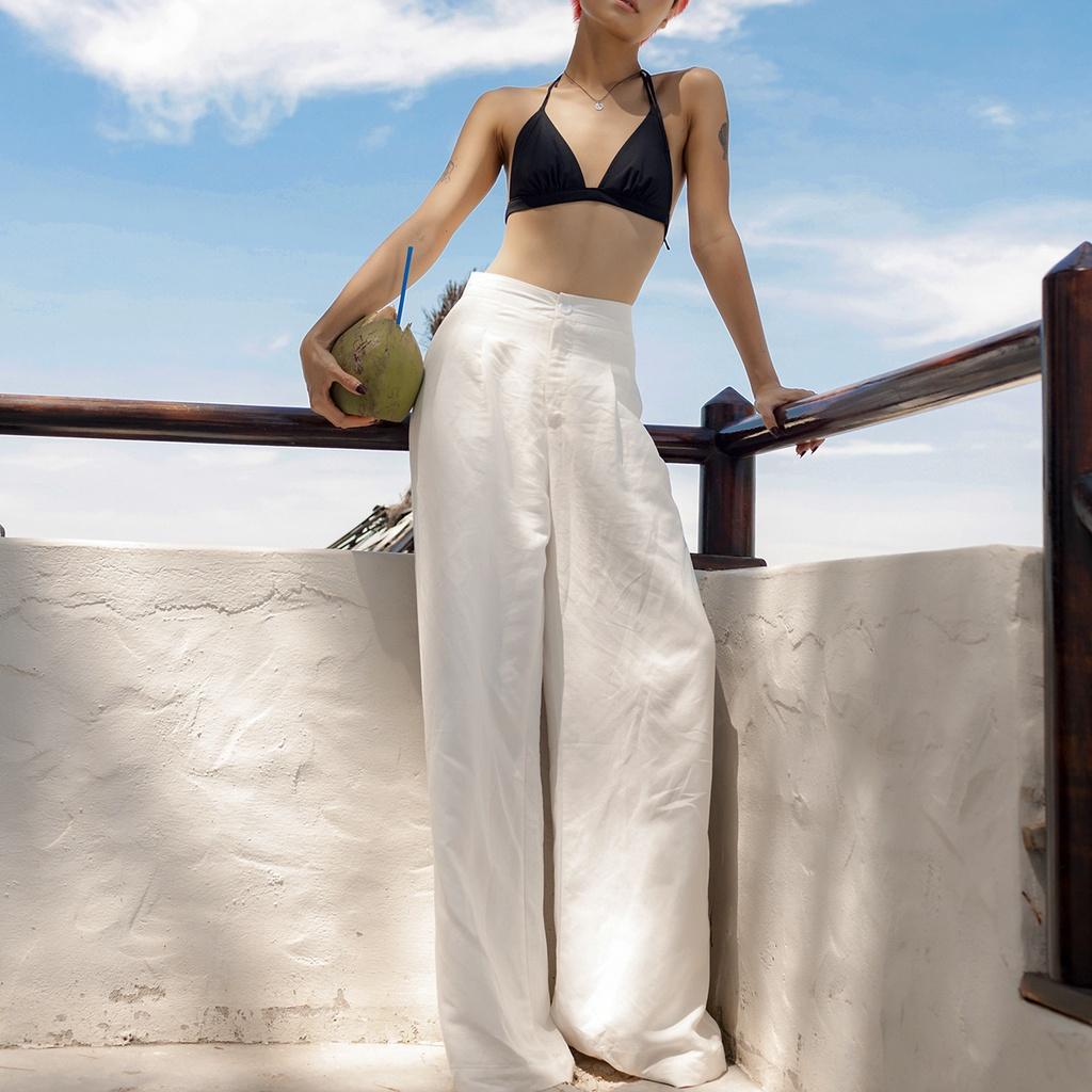 TATICHU - Linen Long Wide Leg Pants - Quần tây ống rộng vải Linen