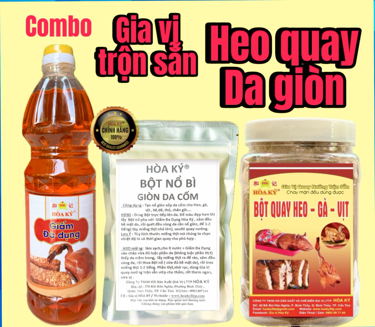 Dấm hồng 330ml + bột nổ da 100gr