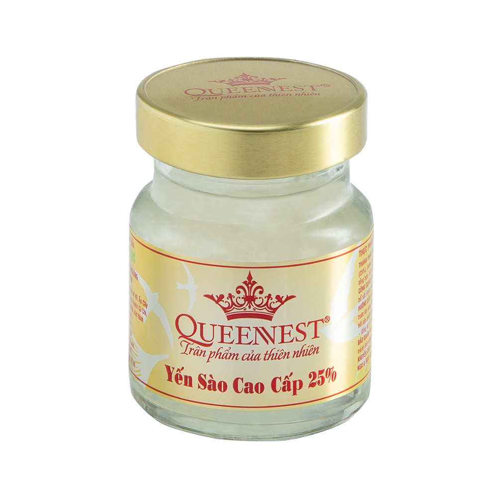 Yến sào cao cấp QUEENNEST 25% 70ml (Hộp 6 Hũ)