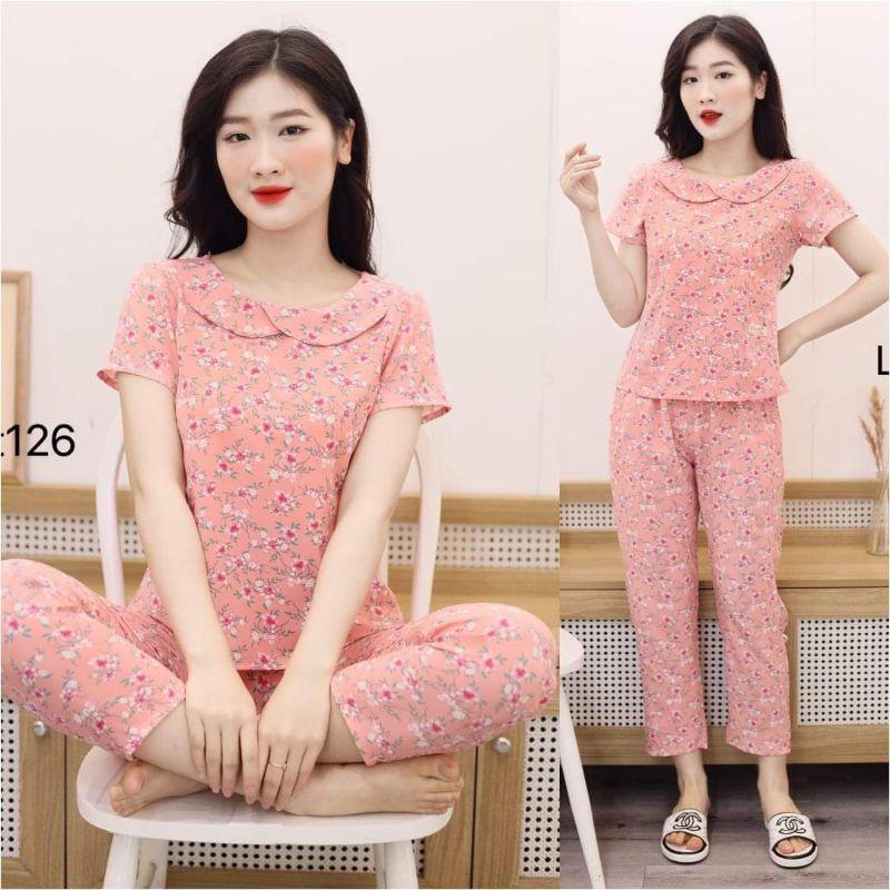 Đồ bộ mặc nhà bèo cổ sen v 6 màu ảnh thật