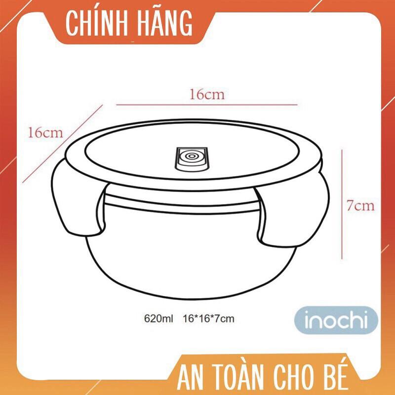 Hộp Thủy Tinh Kháng Khuẩn Tròn Nikko 400ml-620ml-950ml Chính Hãng Inochi