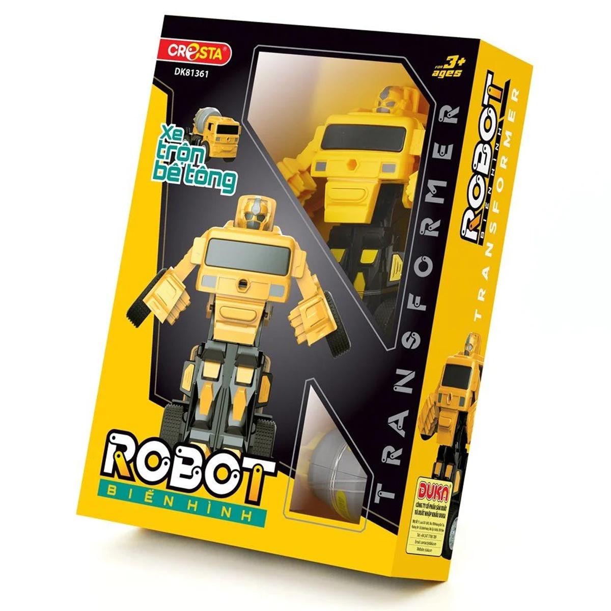 Đồ Chơi Robot Biến Hình - Xe Trộn Bê Tông - Cresta DK81361