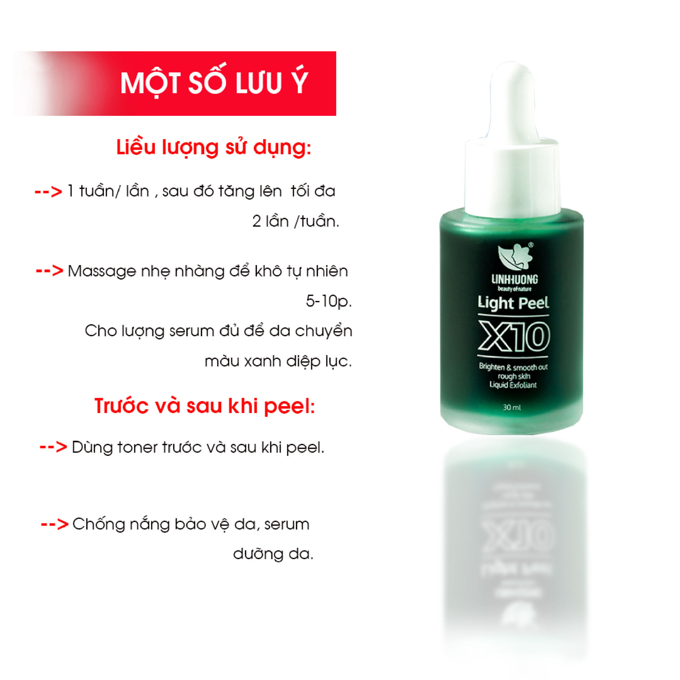 Light Peel X10 Linh Hương Beauty Of Nature 30ml