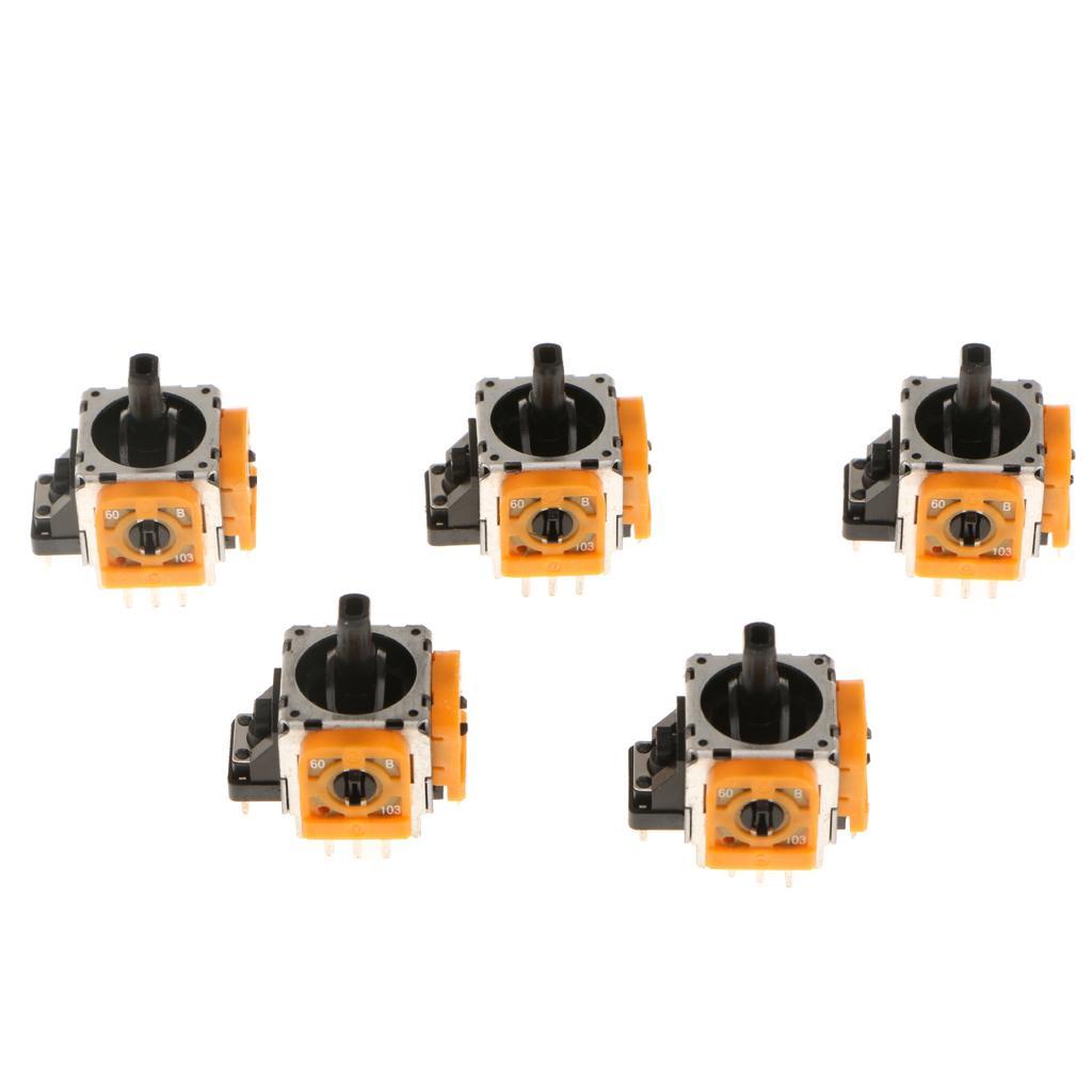 5 Pieces 3D Analog Joystick Wireless Controller Rocker for   Yellow