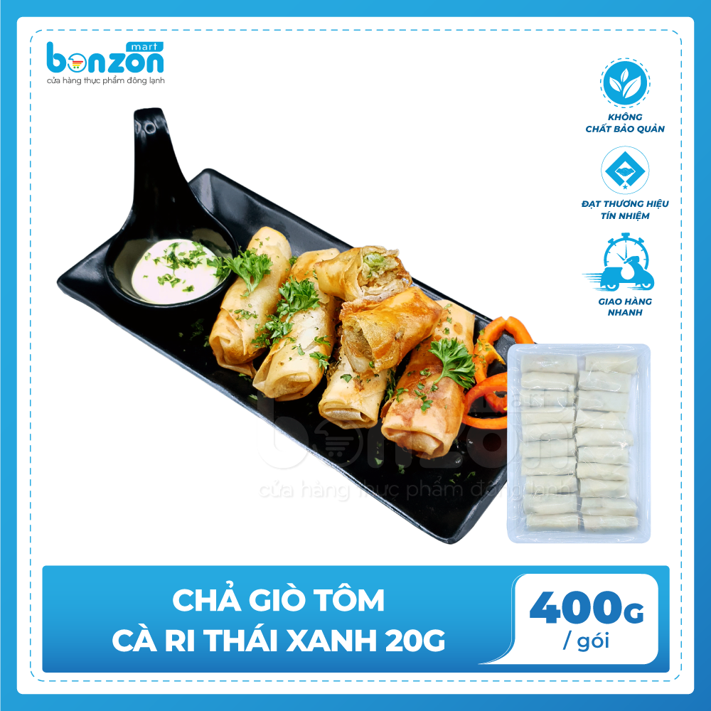Chả Giò Tôm Cà Ri Thái Xanh 400Gr