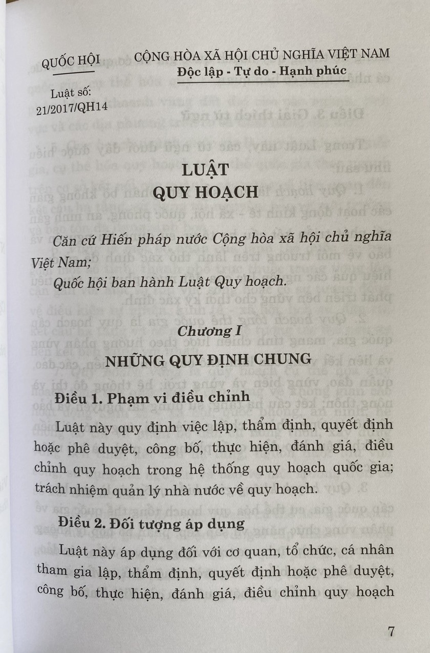 Luật Quy Hoạch ( Hiện Hành )