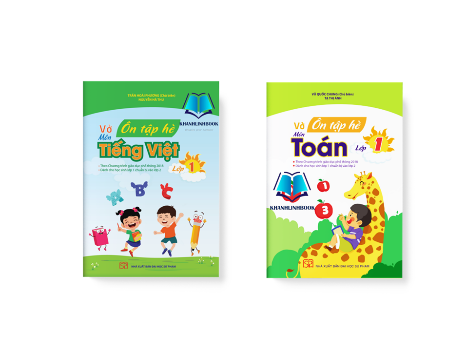 Sách - Combo Vở Ôn tập hè môn Tiếng việt + Toán lớp 1