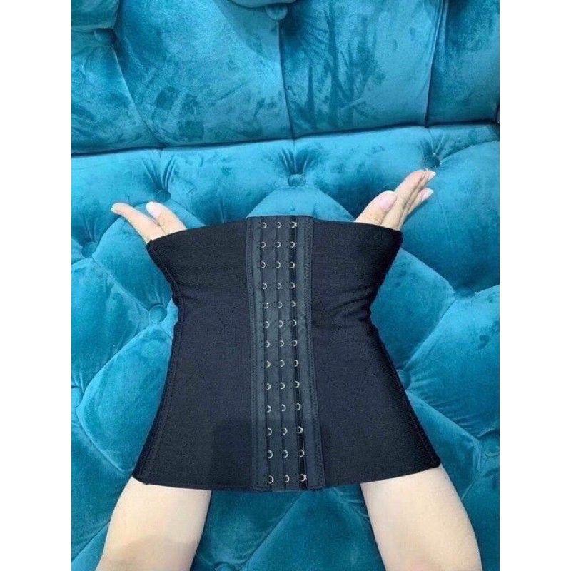 Gen nịt bụng siết eo 8 xương thun dệt Sline giảm mỡ chống gập cuộn