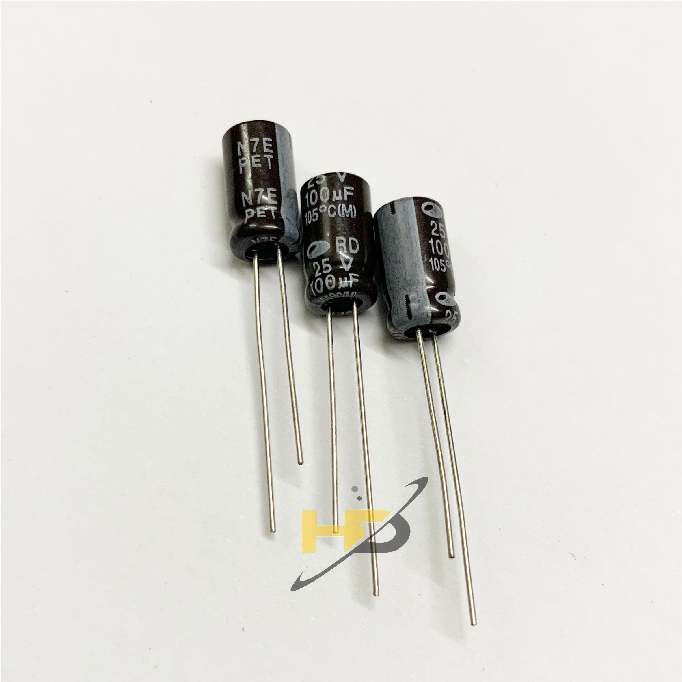 Tụ Samwha Phân Cực 100uF 25V , Dùng Để Lọc Nguồn Tần Số Thấp