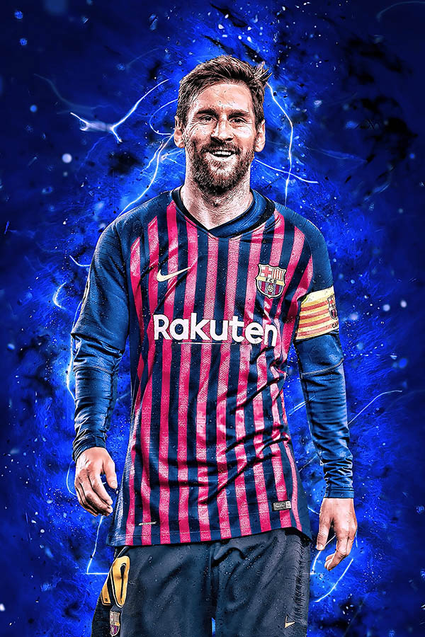 Tranh canvas cầu thủ bóng đá Messi FB001