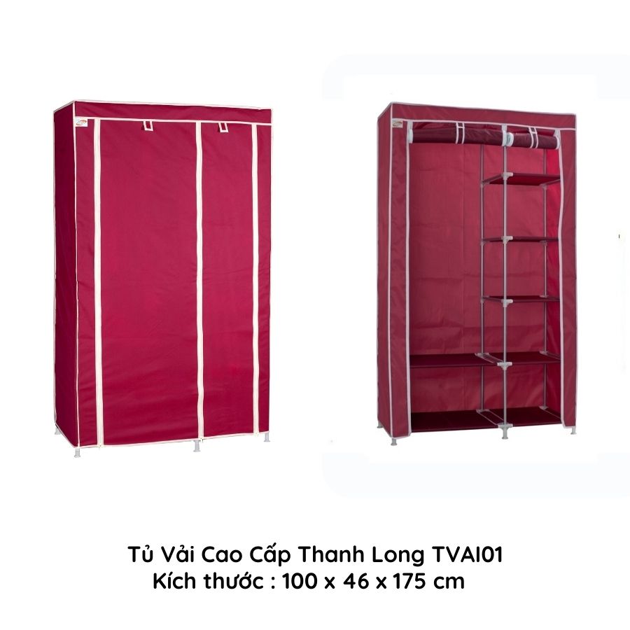 Tủ vải Thanh Long TVAI01 100 x 46 x 175 cm Giao màu ngẫu nhiên