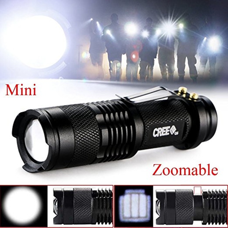 Đèn pin mini siêu sáng Cree Q5 (đã có pin và sạc) ( Hàng Chính Hãng )
