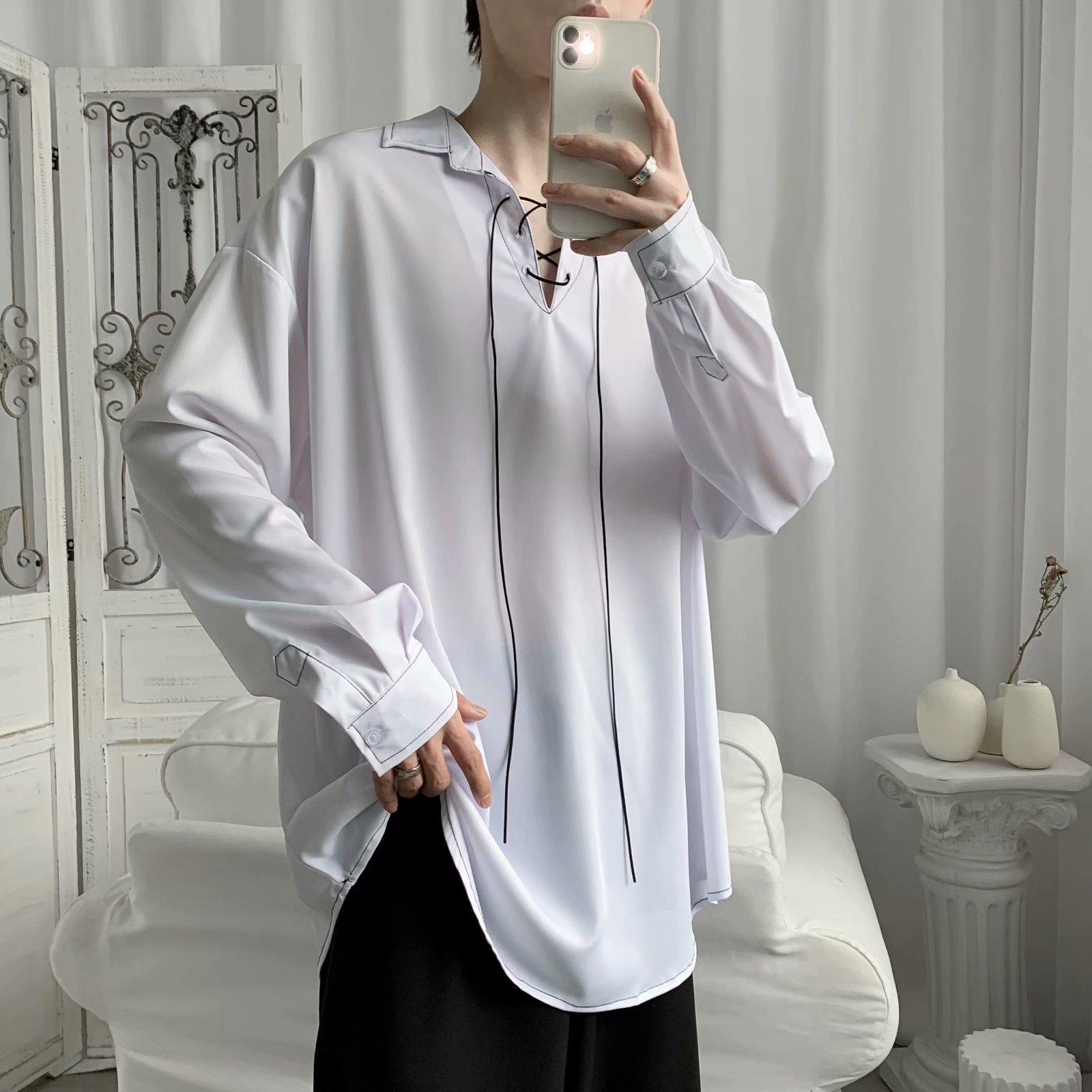 Áo Sơ Mi Tay Dài Cổ Bẻ Thời Trang Hàn Quốc M-3Xl Cho Nam