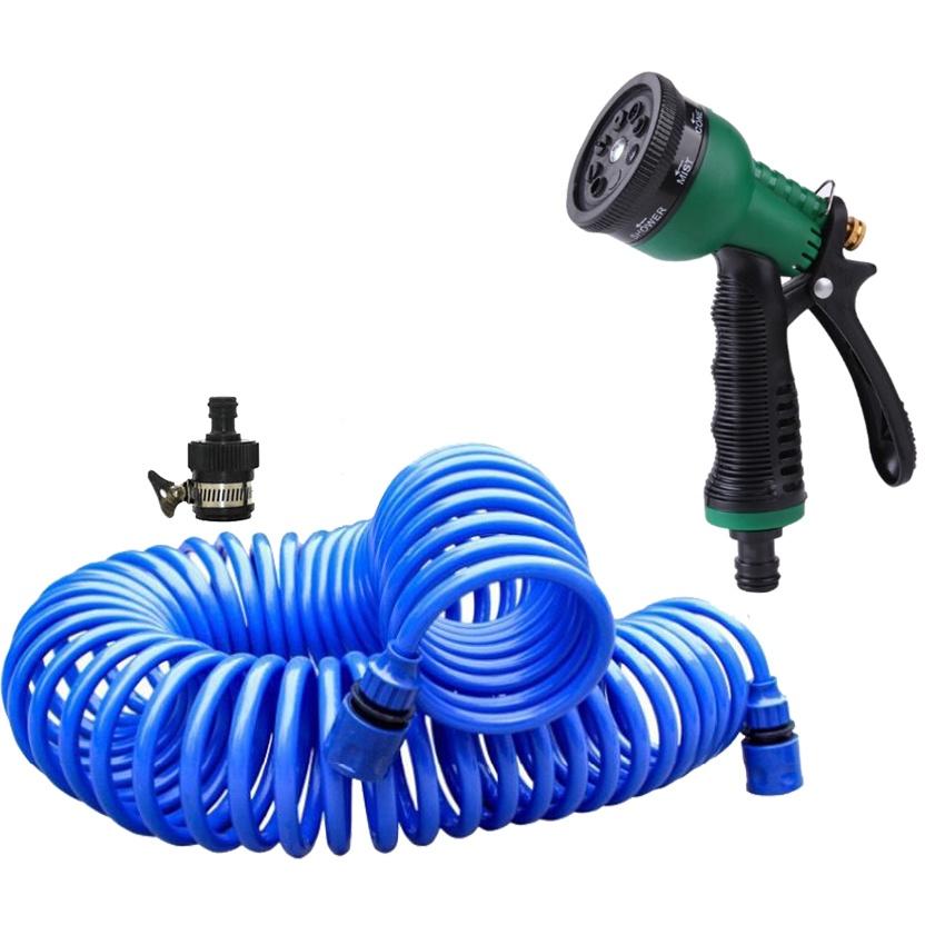 ️️ Bộ vòi xịt nước tưới cây đa năng 7 chế độ kèm dây tưới 10m lò xo dễ thu gọn 206791-3 ️️
