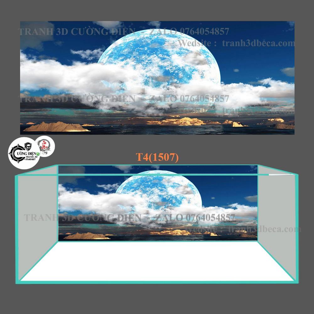 Tranh 3D dán bể cá cảnh - Cường Điện - Nhiều kích thướt