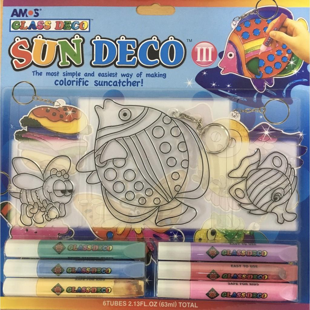 Bộ bút vẽ trang trí Amos Glass Deco Sun Deco III