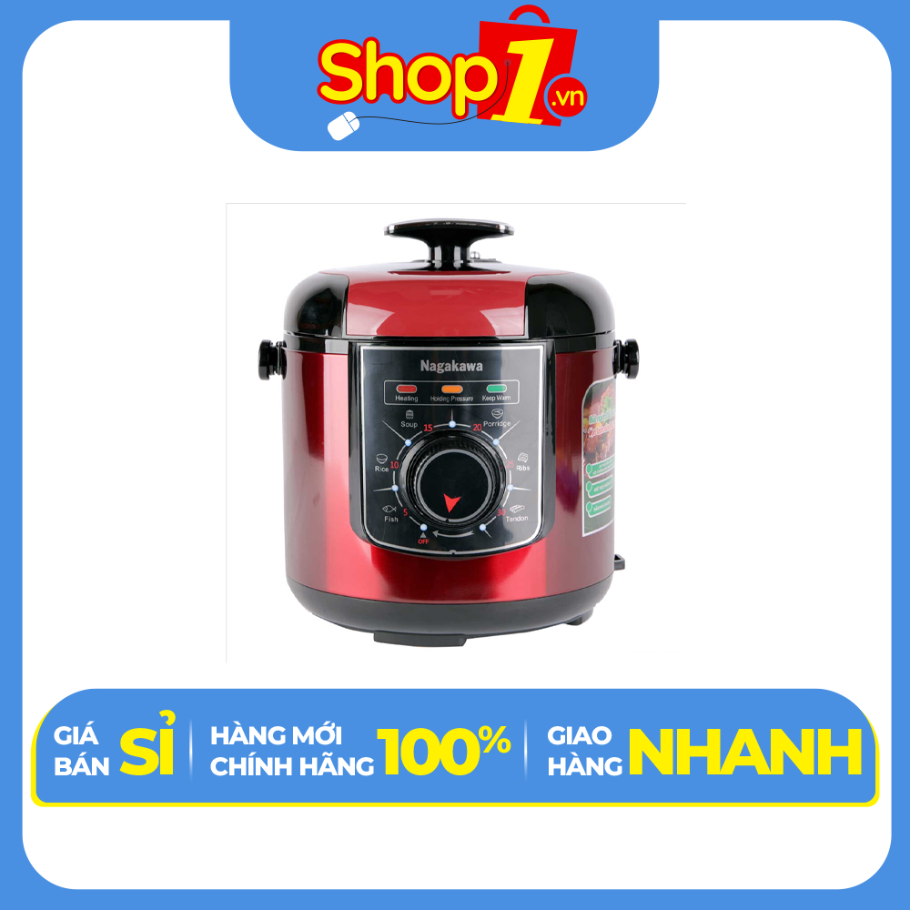 Nồi Áp Suất Điện Nagakawa NAG0205 (6.0 Lít) - Hàng Chính Hãng