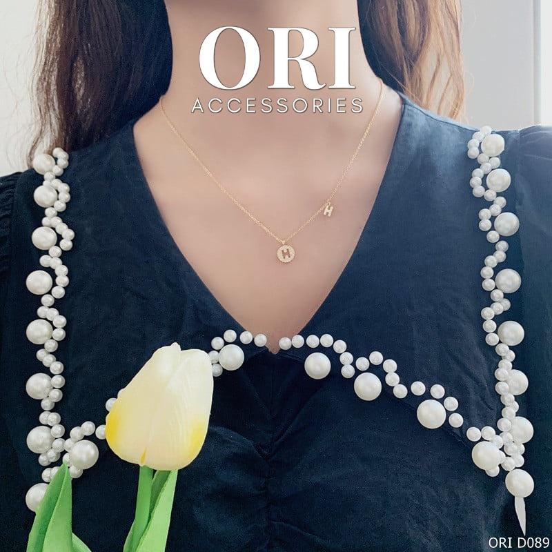 Dây chuyền nữ mặt chữ Herme thời trang ORI ACCESSORIES D089