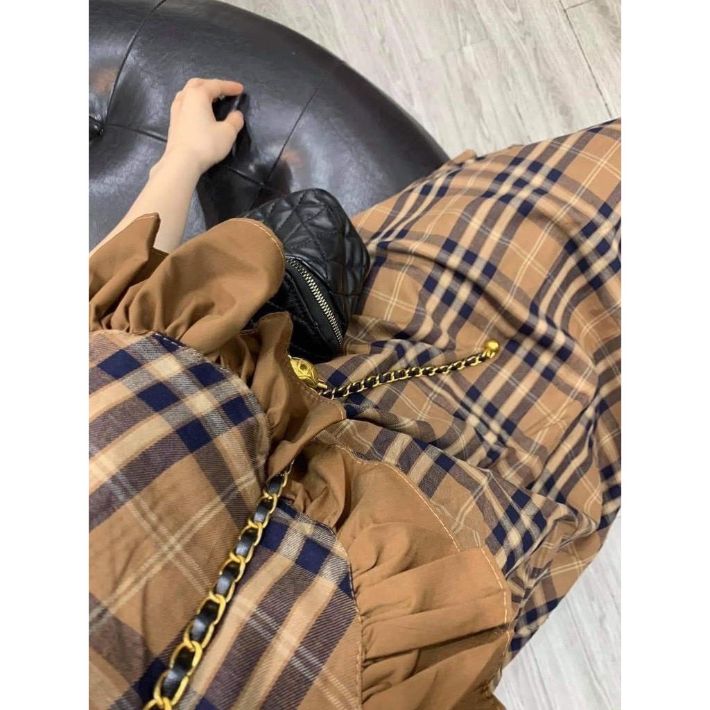 Váy bầu cao cấp mặc đi làm, đi chơi điều đượcchất kẻ thô Hàn siêu đẹpfree size 43~68kg