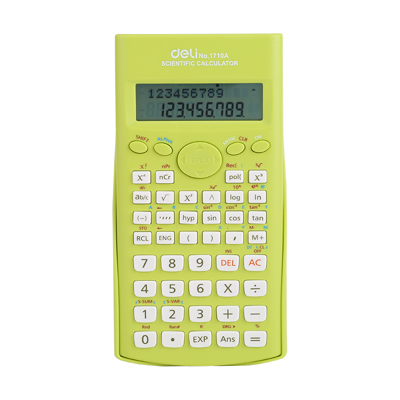 Máy tính kỹ thuật Deli 1710 Scientific Calculator 10+2 Digits Giao màu ngẫu nhiên