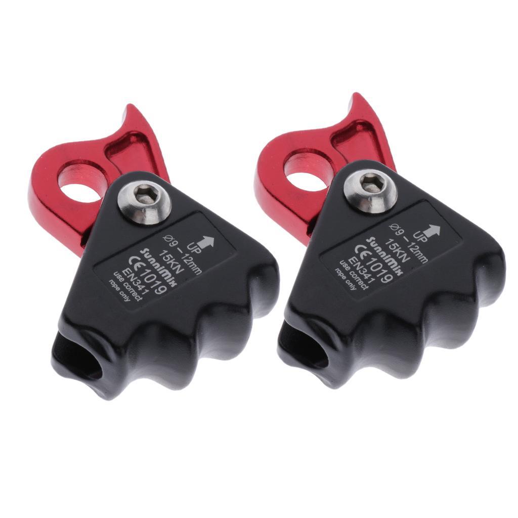 2x 15KN Outdoor Climbing Mountaineering Rope Grab Protecta For 9-12mm Rope