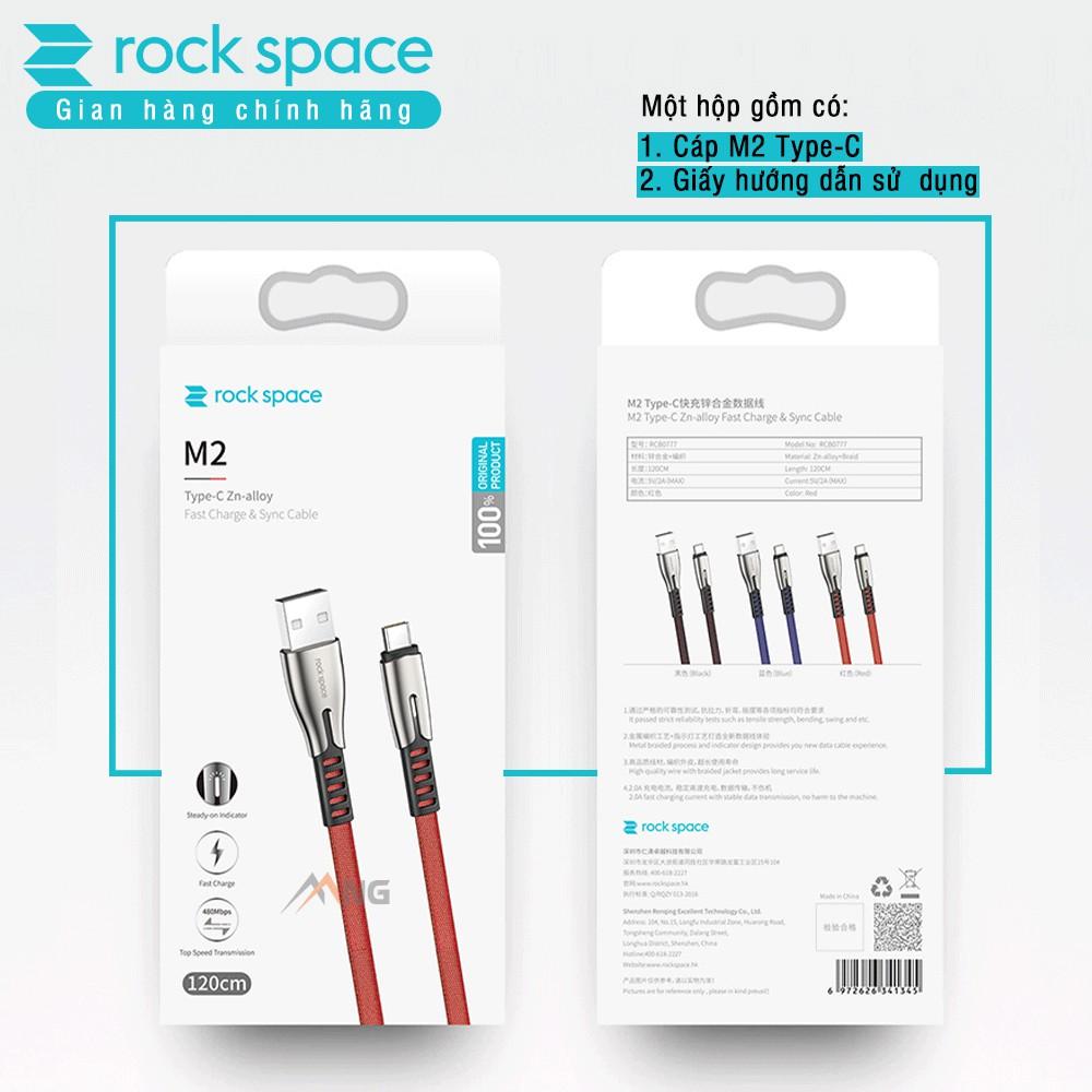 Dây Sạc Rockspace M2 cổng TypeC dành cho điện thoại android - Hàng chính hãng bảo hành 1 năm