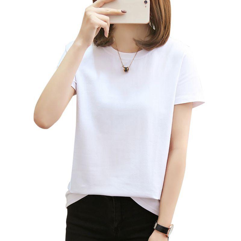 Áo thun nữ cổ tròn ngắn tay kiểu Hàn Quốc