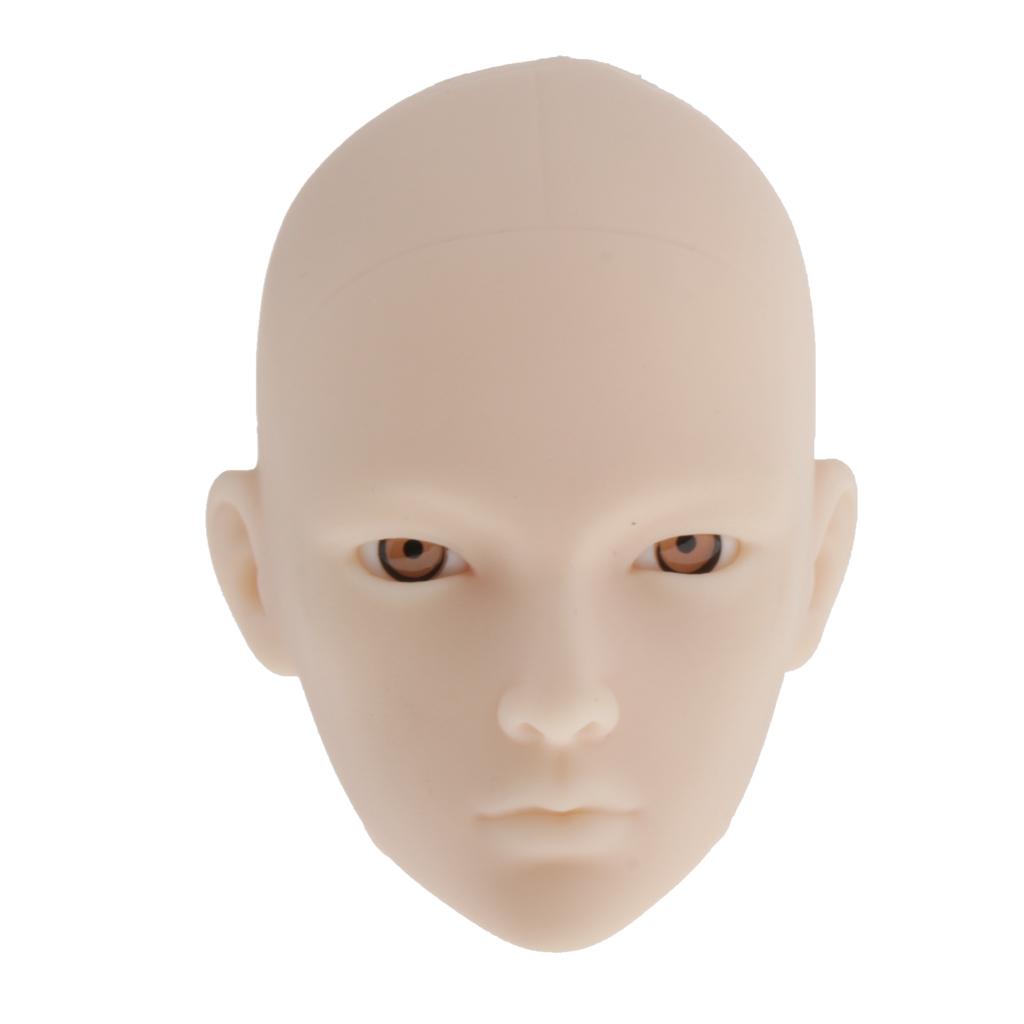 1/6 Doll Head Mold Without Eyes Kids DIY Making Supplies White Skin