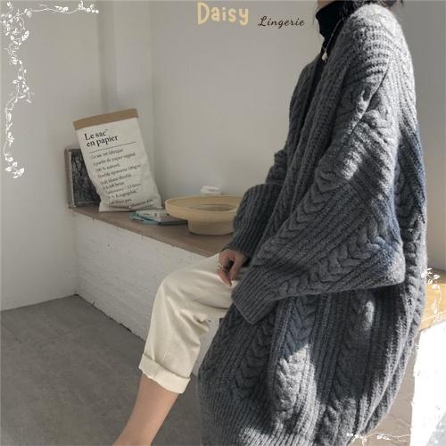 Áo Khoác Cardigan Len Dáng Dài Áo Len Trơn Dài Tay Form Rộng Phong Cách Basic - Mã AOL014