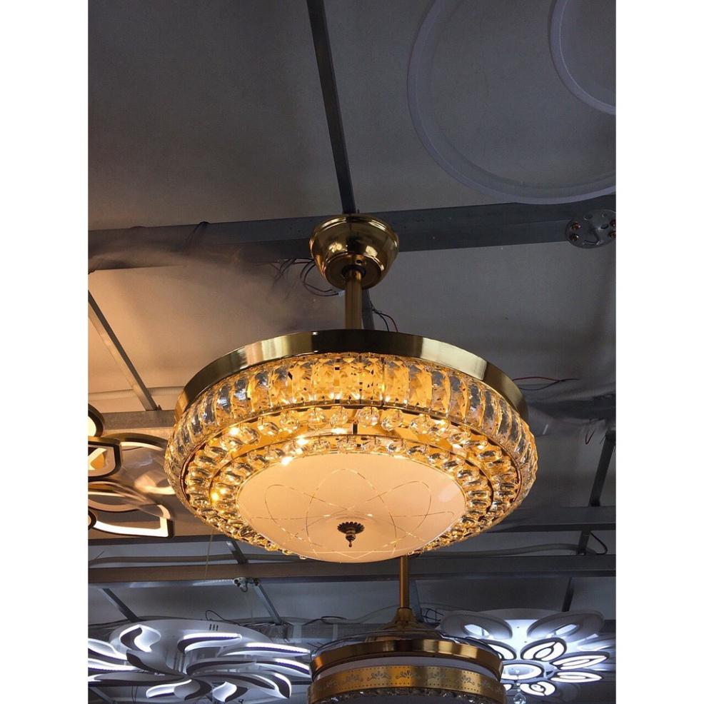 Đèn quạt LED ORON cánh cụp xòe 3 chế độ ánh sáng sang trọng - kèm điều khiển từ xa tiện dụng