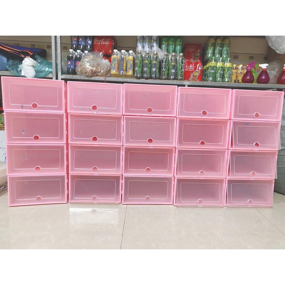 Combo 10 hộp cất giày nắp nhựa cứng trong suốt