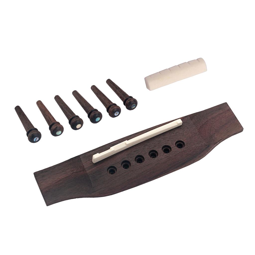 Sunnimix Acoustic Cầu Xương Dây Chân Yên Ngựa Hạt Phần Guitar Phụ Kiện