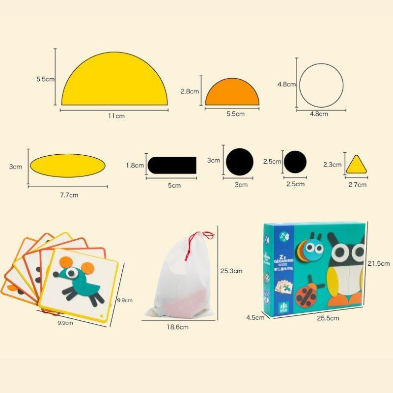 Đồ chơi ghép hình Pattern block bằng gỗ