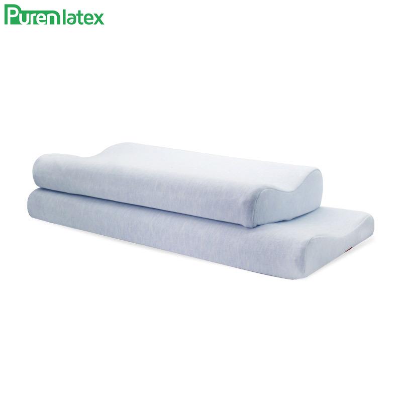 PurenLatex Mút Gối Gối Mềm Mại Đàn Hồi Chậm Cổ Bảo Vệ Cột Sống Mỏng Gối Cho Hà Lan Vợ Trẻ Em Thiếu Niên Gối