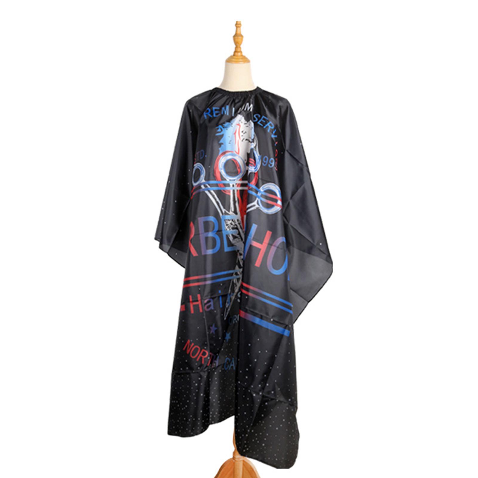 Hair Styling Cape Gown Hair Salon 55 '' x 63 '' Hair Cutting Cape Haircut Hair Beard Barber Gown Adjustable Elastic Collar