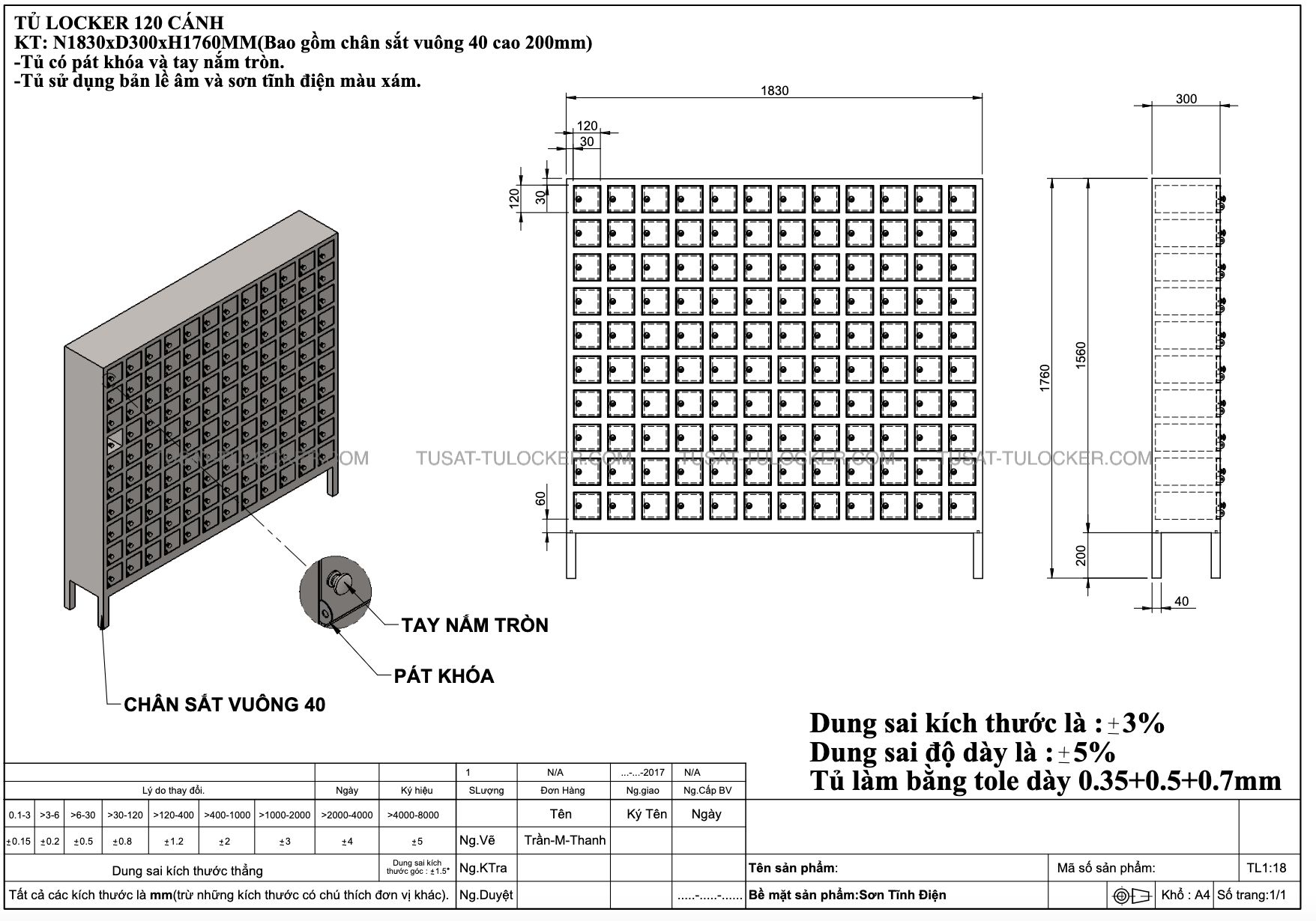 Tủ Locker Để Điện Thoại 120 Ngăn VPT-120ĐT, Tủ Sắt Để Điện Thọai