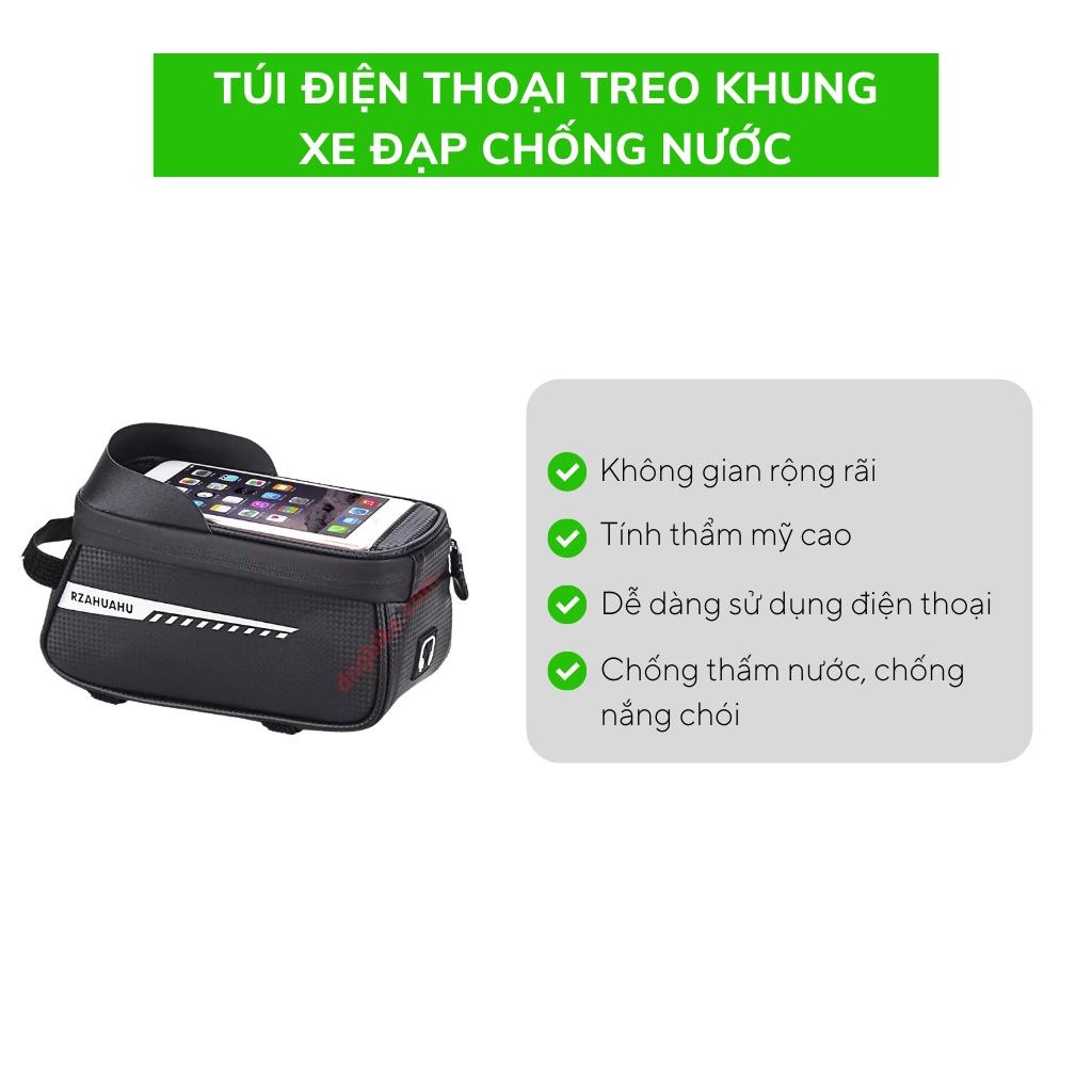 Túi điện thoại treo KHUNG xe đạp chống nước RZAHUAHU