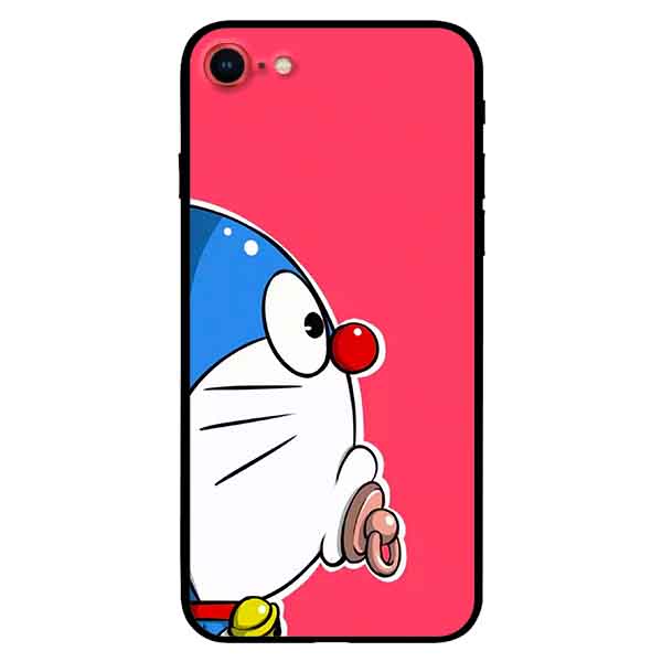 Ốp lưng in cho Iphone 7/ 8 Mẫu Doremon Nền Hồng
