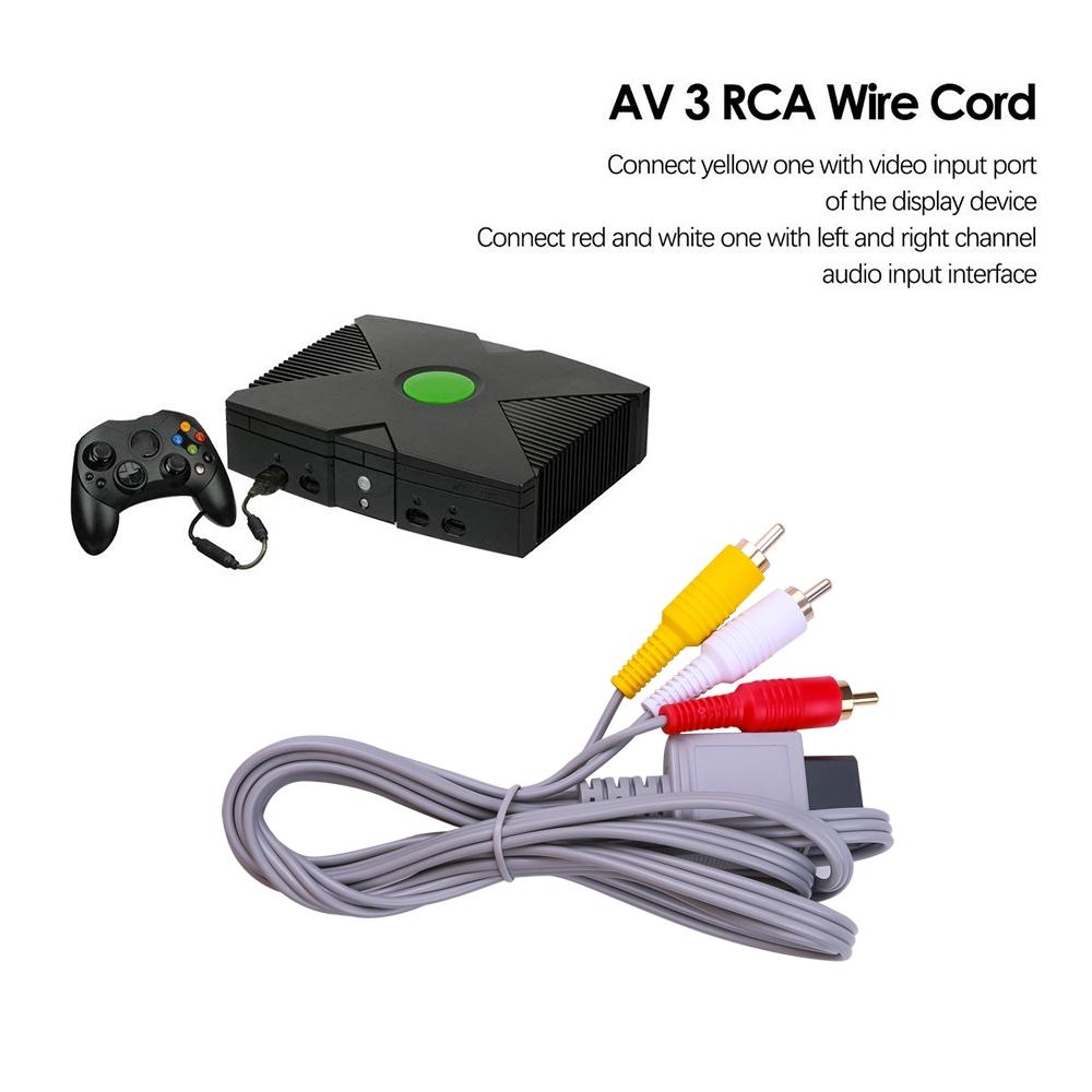 Dây cáp AV 1.8m AV 3 RCA 480p cho máy chơi game Nintendo Wii