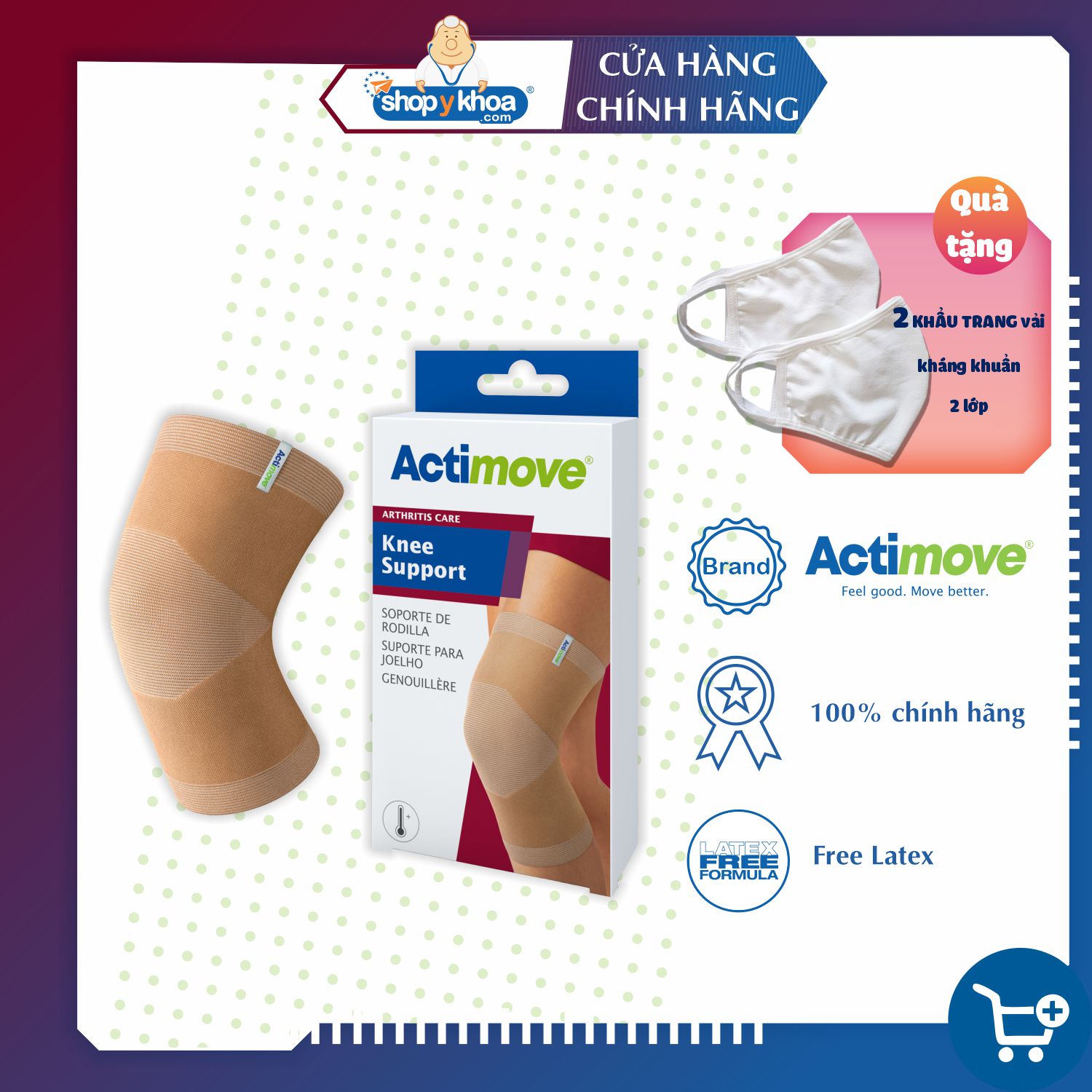 Bó gối giữ nhiệt 75781-ART Actimove Knee Support
