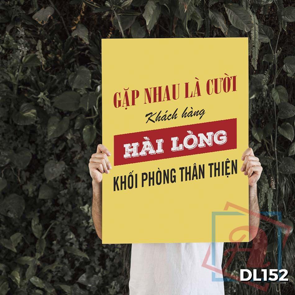 Tranh động lực trang trí văn phòng làm việc - Gặp nhau là cười, khách hàng hài lòng, khối phòng thân thiện - DL152