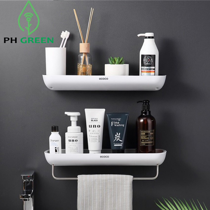 Kệ để đồ nhà tắm PH Green-COCO-E1923-Chất liệu ABS cao cấp, Tối ưu Không Gian, Tiện Ích,(1 tầng)