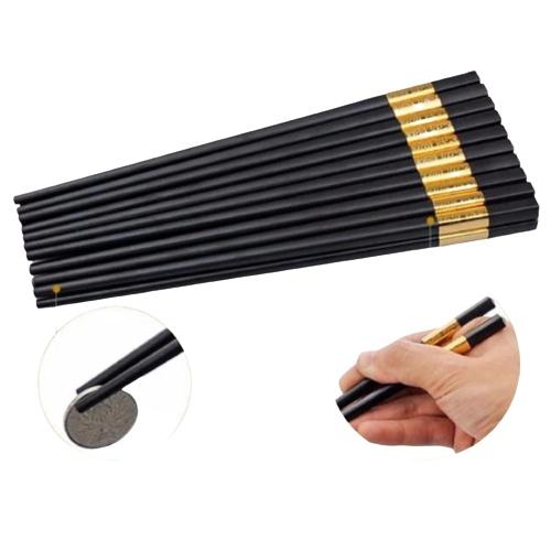 Hộp 10 Đôi Đũa Mạ Vàng Hàn Quốc Cao Cấp.
