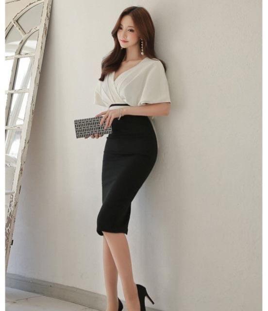 Chân Váy Bút Chì Xẻ Sau Dáng Dài 62cm Ôm Body Chân Váy Công Sở Cao Cấp