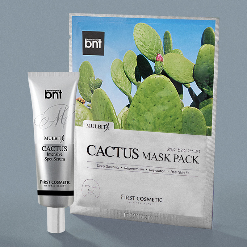 Combo Mulbit Cactus: Dưỡng chất Serum (30g) Và Mặt Nạ Tinh Chất Cây Xương Rồng (10 Miếng)