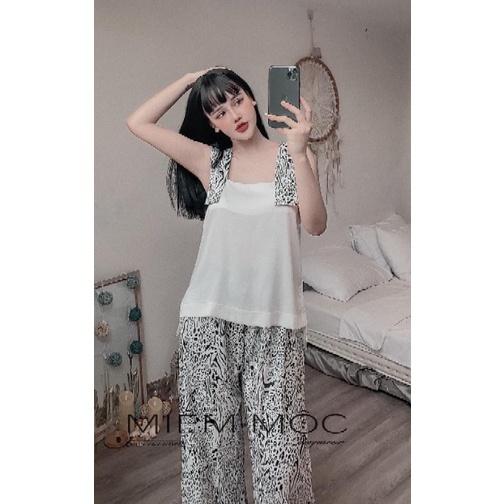 Bộ dây phối bản to, pyjama kiểu độc lạ, 40-60kg